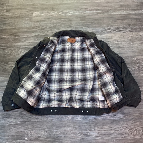 The Montana Flannel-Lined Canvas Trucker Jacket - Picture 2 of 3